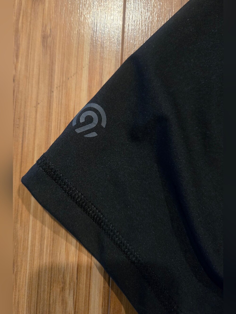 Champion Black Short Sleeve Athletic Tee with Contrast Stitching - Picture 6 of 8